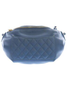 Chanel Quilted Banane Waist Bag Fanny Blue